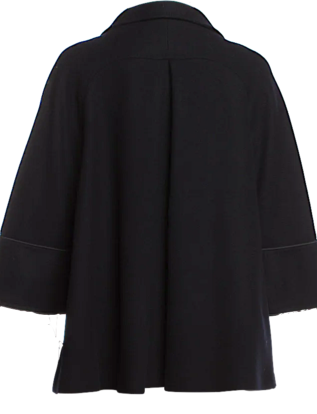 MAX MARA ITALY. Black Virgin Wool Jacket