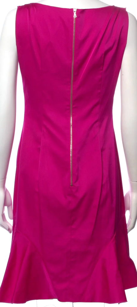 Nina Ricci PARIS. Pink Cotton/Silk Blend Cowl Neck Mini Dress