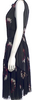 Nina Ricci Paris. Black Floral Print Knee-Length Dress