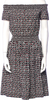 Prada Italy. 2014 Collection Off The Shoulder Cotton Blend Mini Dress