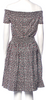 Prada Italy. 2014 Collection Off The Shoulder Cotton Blend Mini Dress
