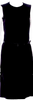 PRADA ITALY. Vintage 2000s COLLECTION Black Silk Blend Knee-Length Dress