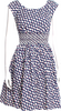 Prada Italy. 2014 Collection. Cotton/Elastane Blend Printed Knee-Length Dress
