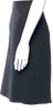 Prada Italy. Black Virgin Wool Knee-Length Skirt