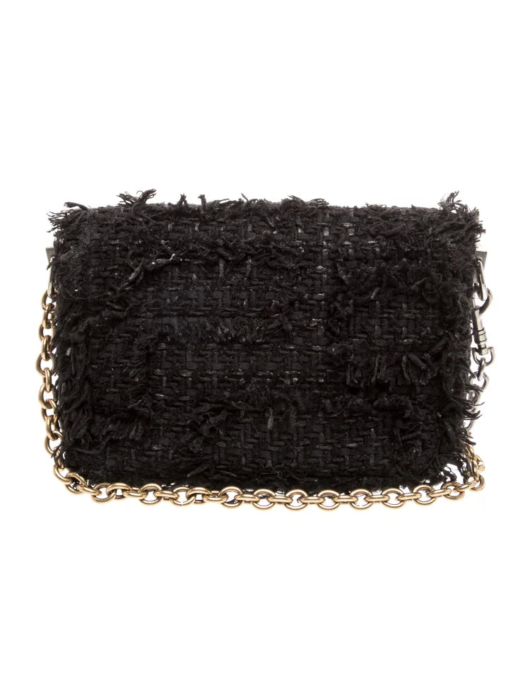 Proenza Schouler NY. Black Tweed Silver/goldplated Hardware Shoulder/Crossbody Bag