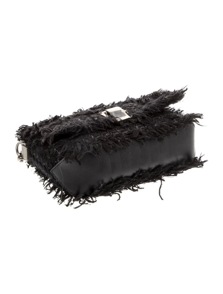 Proenza Schouler NY. Black Tweed Silver/goldplated Hardware Shoulder/Crossbody Bag