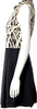 Proenza Schouler NY. Abstract Design Sleeveless Top with Plain Skirt Bottom Dress
