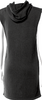 Rick Owens Paris. Dark Grey Merino Wool Mini Dress w/Hooded Accent