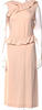 SIMONE ROCHA UK. Pink Bateau Neck Ruffle Embellishments Midi Length Dress