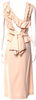 SIMONE ROCHA UK. Pink Bateau Neck Ruffle Embellishments Midi Length Dress
