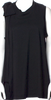 SIMONE ROCHA UK. Black Supima Cotton Cowl Neck Sleeveless Tunic