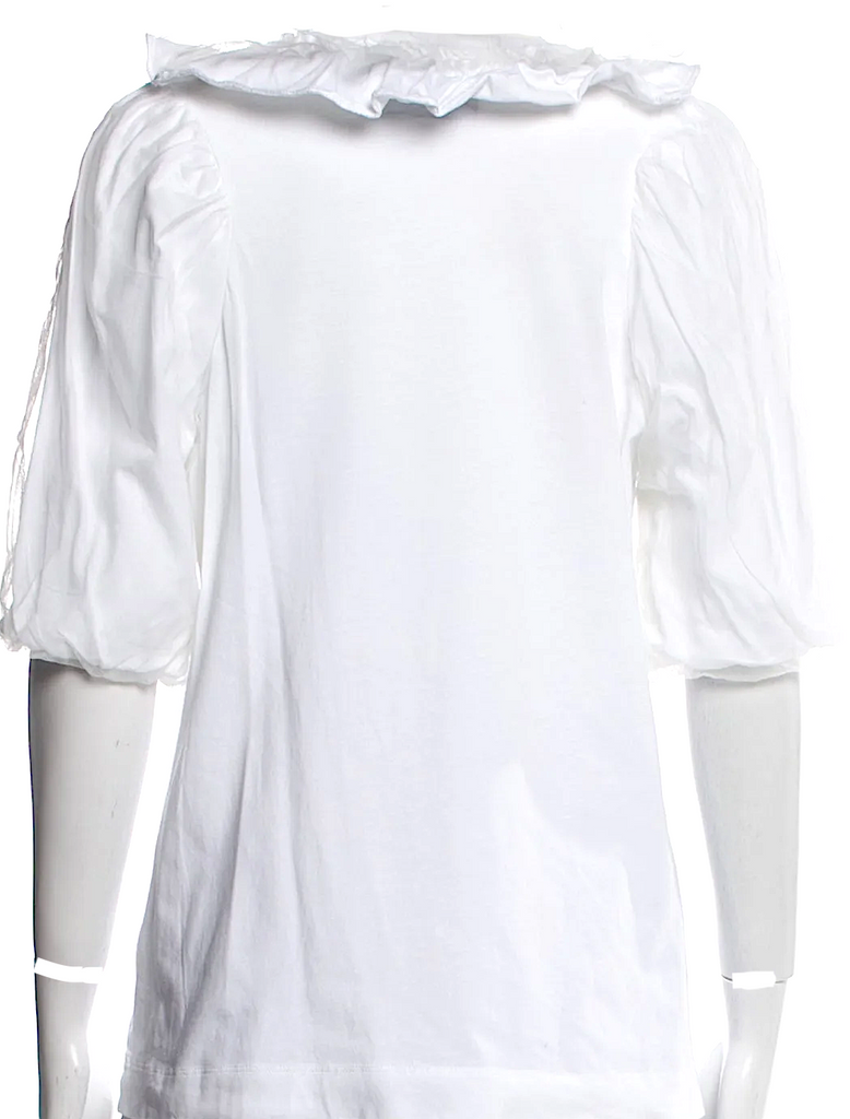 SIMONE ROCHA UK. Scoop Neck Short Sleeve  Blouson