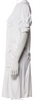 Simone Rocha UK. White Cotton Scoop Neck Knee-Length Dress