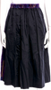 Comme des Garçons Japan. TAO. Eggplant/Black Color Floral Print Knee-Length Skirt