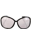 Tom Ford NY. Black Acetate Oversize Mirrored Sunglasses