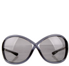 Tom Ford Blue/Black Acetate Criss-Cross Oversize Tinted Sunglasses