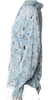 Maison Kitsuné Paris. Blue Silk Printed Button-Up Top