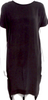 Barbara Gongini COPENHAGEN. Black Viscose Knee-Length Back Keyhole Accent Dress