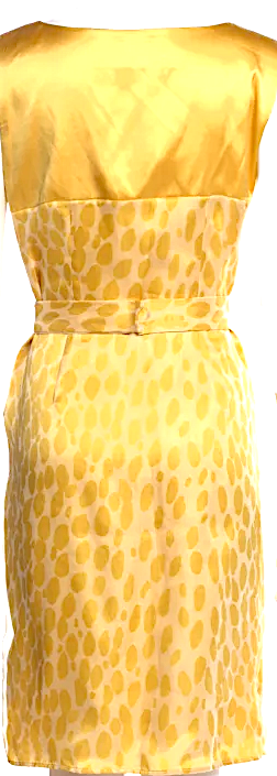 Blugirl Blumarine Italy. By Anna Molinari. Yellow  Silk Knee-Length Dress