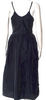 Caron Callahan NYC. Black Pleated Accents Printed Midi Length Dress