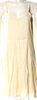 Caron Callahan NYC. Neutral Color Cotton Scoop Neck Knee-Length Dress