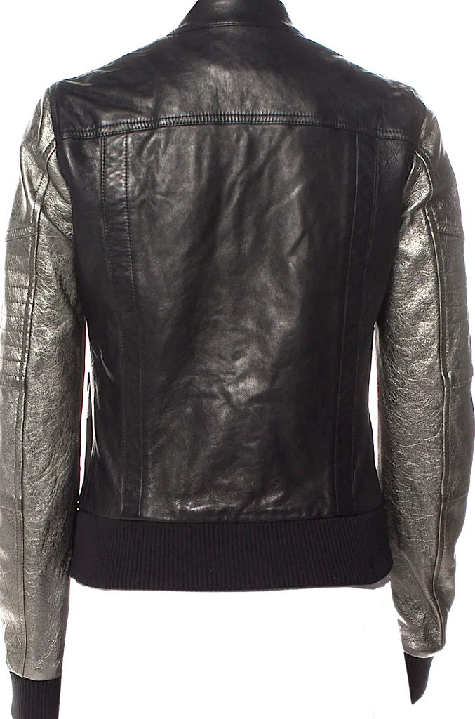Diesel (Glenn Martens) Black Gold Lambskin Leather Moto Style Jacket