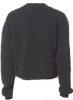 Diesel Black Gold. (Glenn Martens) Grey Virgin Wool Crew Neck Cropped Sweater
