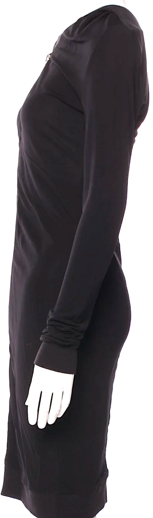 Diesel (Glenn Martens) Black Viscose BodyCon V-Neck Mini Dress