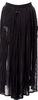 Diesel (Glenn Martens) Black PolyTech Pleated Accents Midi Length Skirt