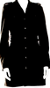Diesel Wool/Nylon Leather Trim Coat