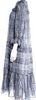 DÔEN. Blue Cotton Paisley Print Long Dress