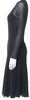 JEAN PAUL GAULTIER PARIS. Fuzzi. Black  V-Neck Midi Length Dress