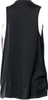 HELMUT LANG Black Crew Neck Sleeveless Button-Up Blouse/Top