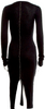 Helmut Lang Black Outseam Cotton BodyCon Crew Neck Midi Length Dress