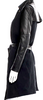 Helmut Lang NYC. Cotton/Wool/Leather Blend Belted Trench Coat