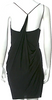 Helmut Lang NY. Black Viscose Cowl Neck Mini Dress