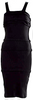 Helmut Lang NY. Black Silk Knee-Length Dress