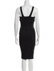 Helmut Lang NY. Black Silk Knee-Length Dress