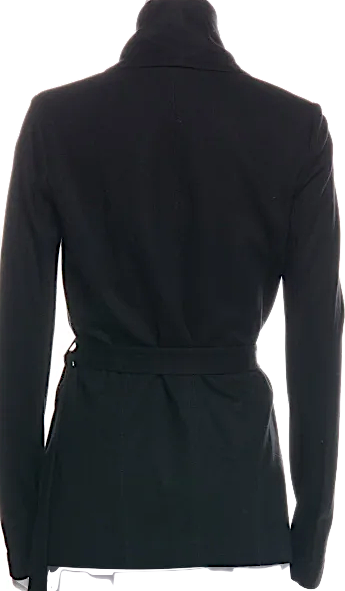 Helmut Lang NY. Black Belted Wool Jacket