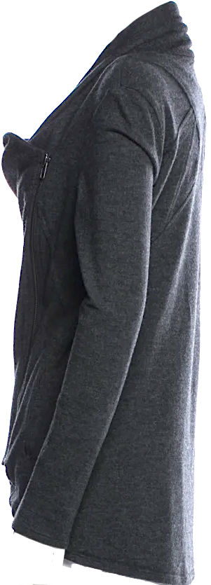 Helmut Lang NY. Grey Draped Collar Wool Jacket/Top