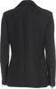 Helmut Lang NY. Black Viscose/Wool Blend Leather Trim Accent Blazer