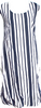 Hannoh Wessel Italy. Blue/White Cotton Striped Midi Length Dress