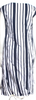 Hannoh Wessel Italy. Blue/White Cotton Striped Midi Length Dress