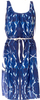 Hannoh Wessel  Paris. Printed Cotton Midi Length Dress w/Sash Tie