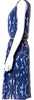 Hannoh Wessel  Paris. Printed Cotton Midi Length Dress w/Sash Tie