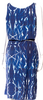 Hannoh Wessel  Paris. Printed Cotton Midi Length Dress w/Sash Tie