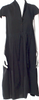 Hannoh Wessel Italy. Black Cotton V-Neck Midi Length Dress