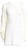 Isabel Benenato Italy. Open Knit Neutral Color Linen Bateau Neckline Tunic Top