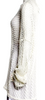 Isabel Benenato Italy. Open Knit Neutral Color Linen Bateau Neckline Tunic Top