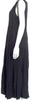 Ivan Grundahl Copenhagen. Black Cotton Blend Square Neckline Long Dress